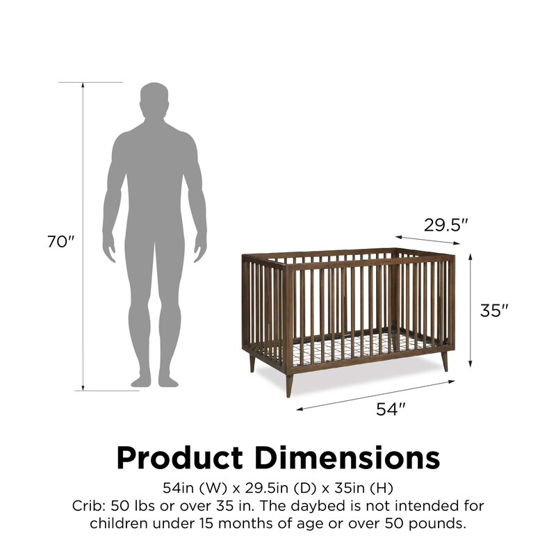 Novogratz Harper 3 -in-1 Convertible Crib & Reviews | Wayfair