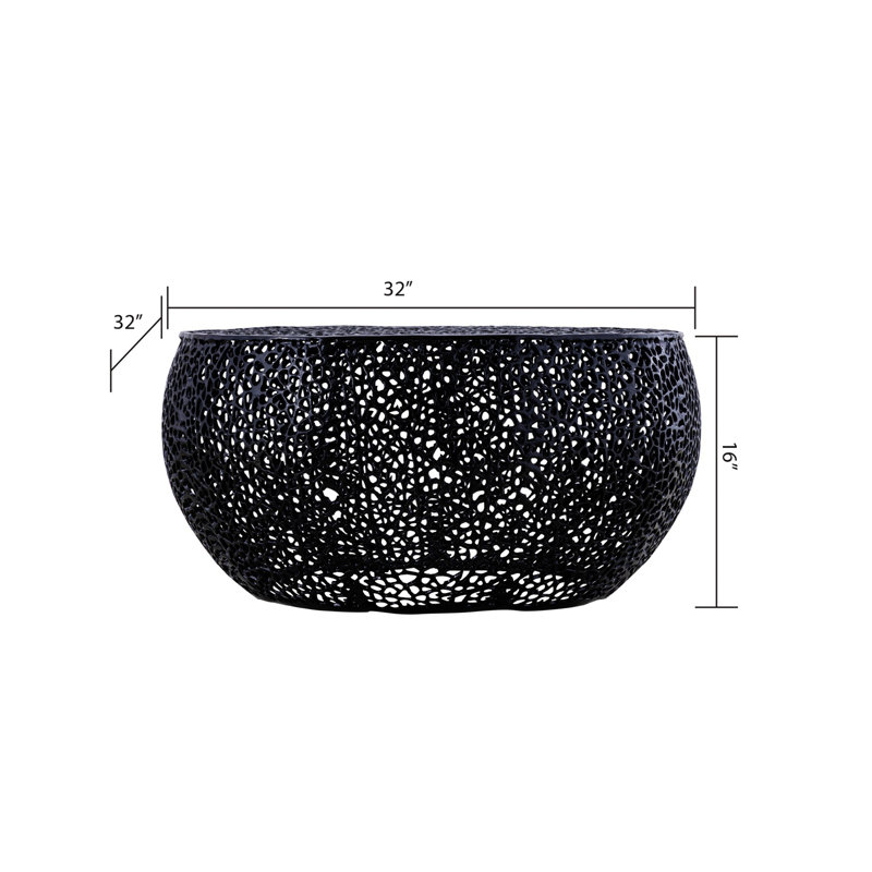 Table basse ronde, table basse cylindrique, Noir, noir, noir, noir