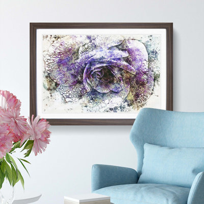 Purple Rose in Abstract - Framed Print