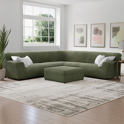 Housse extensible pour très grand canapé modulaire d'angle - Facile à nettoyer et durable - Collection Comfort