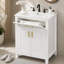 Ensemble de meuble-lavabo 24 po avec lavabo en céramique, meuble-lavabo peu encombrant - l 24 po x P 18 po x H 34 po, 2 portes à fermeture en douceur-133416646