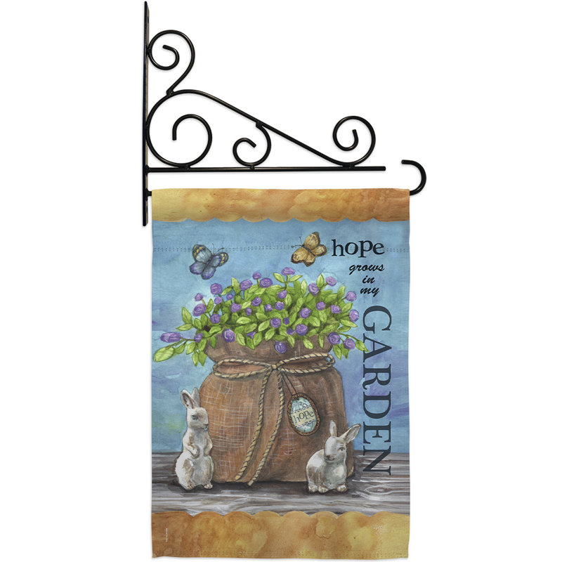 Ensemble de drapeaux en polyester 18,5 x 13 po Welcome Hope Grows