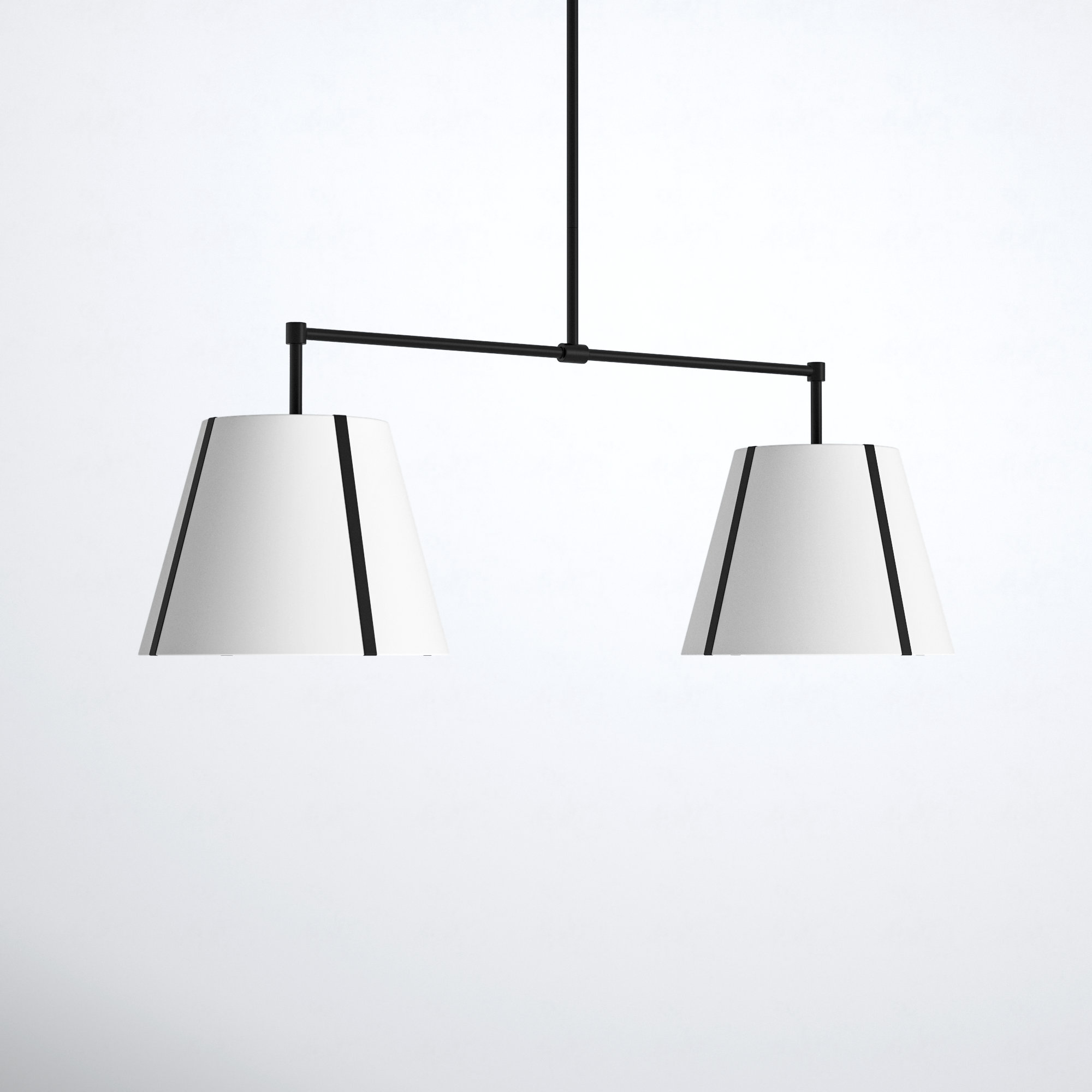 Altman 4 Light Silk Dimmable Pendant, Black