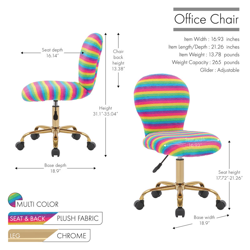 Cayetana Polyester Blend Task Chair, Multi Color