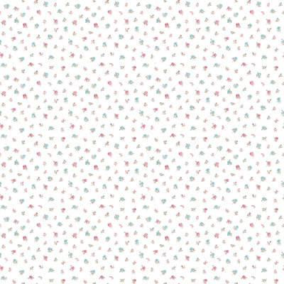 Country Cottage Floral Toss Design 33' L x 21" W Wallpaper Roll
