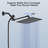 Shower Head, 10 Inch High Pressure Rainfall Shower Head/Handheld Shower Combo With 11 Inch Extension Arm, 6 Settings Adjustable Anti-Leak Shower Head With Holder/Hose, Height/Angle Adjustable-124897608