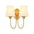 2-Light W-Shaped Conical Frosted Glass Wall Sconce