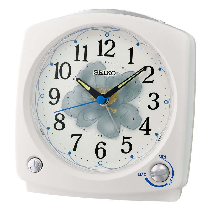 Réveille-matin moderne QHP012WLH, blanc