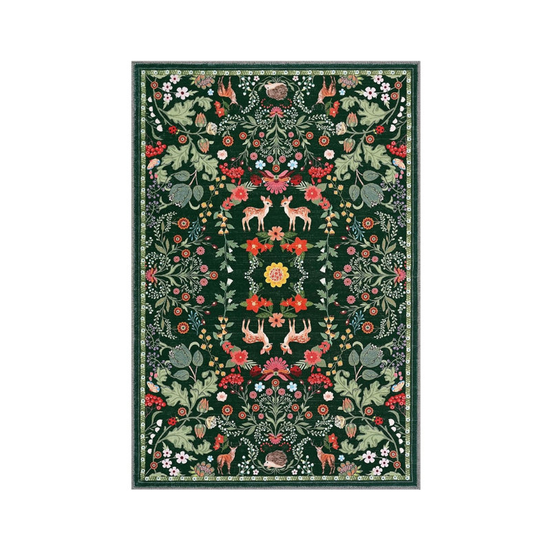 Tapis multicolore vert Woodland
