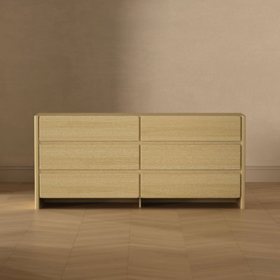 Commode double 72 po avec 6 tiroirs Linda