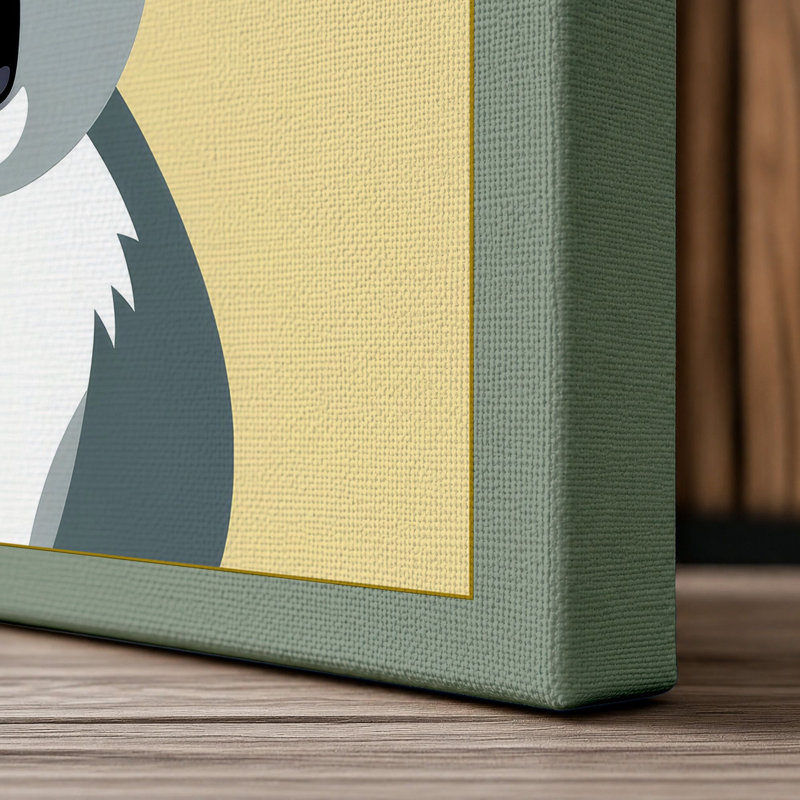 Gentle Koala Modern - Wrapped Canvas, 30x20 - 76.2 x 50.8 cm, Sage Border