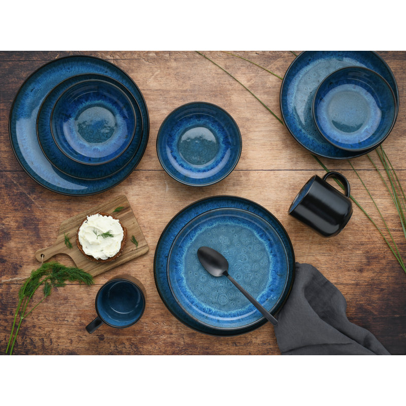 Nordic Fjord Creatable Dinnerware - Set of 16, Blue