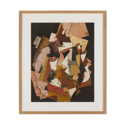 Composition Au Papier Journal Framed Painting