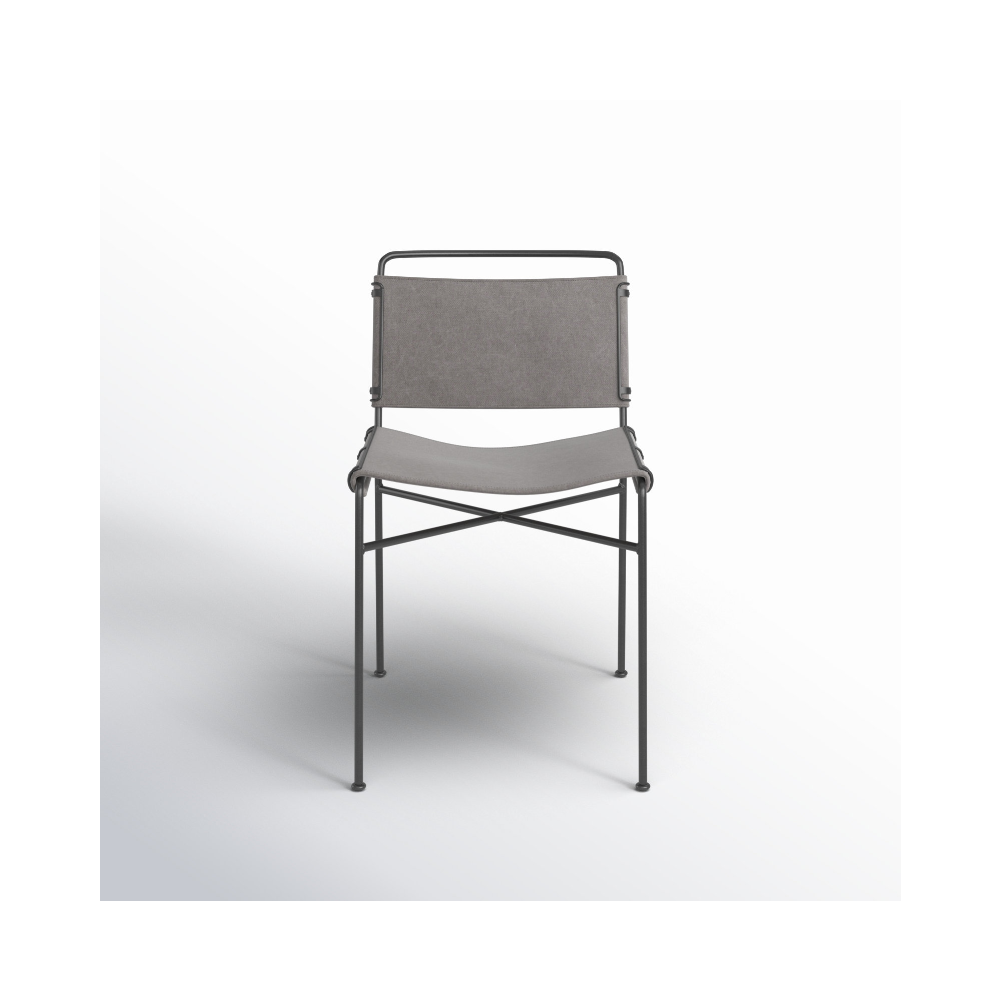 Loralee Upholstered Sling Dining Chair, Gray