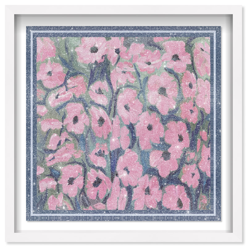 Night Blooms Print by Oliver Gal, 31.5"H x 31.5"W, White Shadowbox