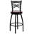 Cammie 'X'' Back Swivel Metal Barstool-105662715-105662695