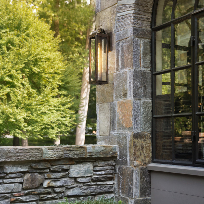 Harbor Sag Outdoor Wall Lantern, Burnished Bronze, 21.25" H x 5.5" W x 7.5" D