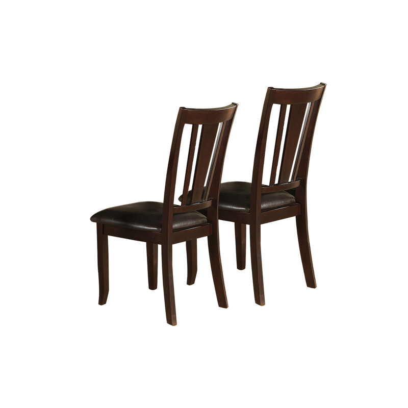 Set Of Two Dining Chairs With Slat Back Design