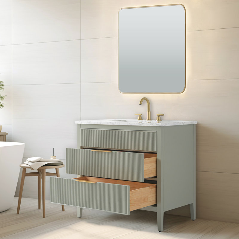 Emma 36" W Single Vanity, Light Sage