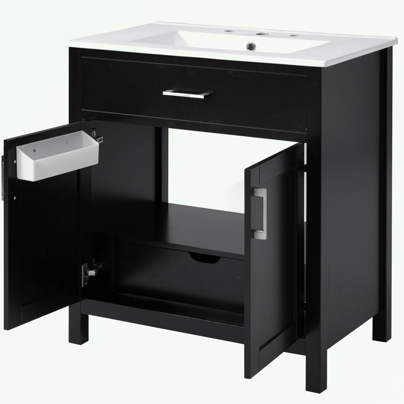 Rangement pour salle de bain Kachine, Noir