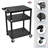 Heavy-Duty Mobile Presentation Cart With 3 Adjustable Shelves For AV Equipment And Office Use