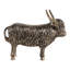 Statuette décorative de yak en métal, objet de décoration pour table ou étagère - Sculpture animale antique - 25 cm, bronze