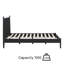  Inno Solid Wood Bed Frame with Spindle Headboard and Silent Slats, 1000 lb Capacity-959207298-962485920