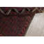 Tapis rouge / brun en laine noué à la main de conception unique 3 pi 6 po x 6 pi Sherer Balouch