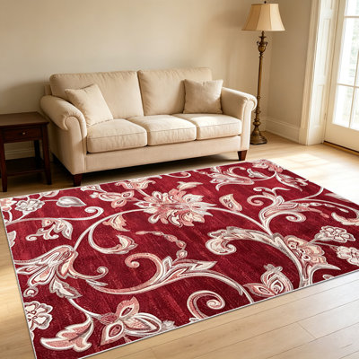 1PC Floral - Patterned Area Rugs for Living Room, Soft and Comfortable, Suitable for all seasons, easy - to - maintain, machine washable Indoor floor mat, Under Table Farmhouse suitable for Bedroom, Dining Room, Hallway, Kitchen, Patio, Home Decor,