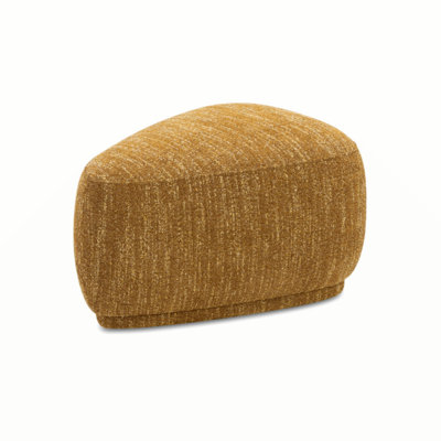 Britnae 26.40" Wide Genuine Leather Triangle Pouf Ottoman by Wade Logan