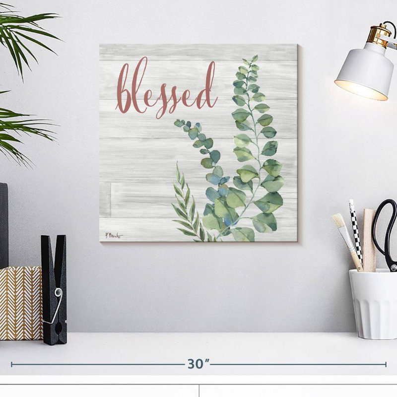 Fleur d'eucalyptus Harnek II, H 16 po x l 16 po