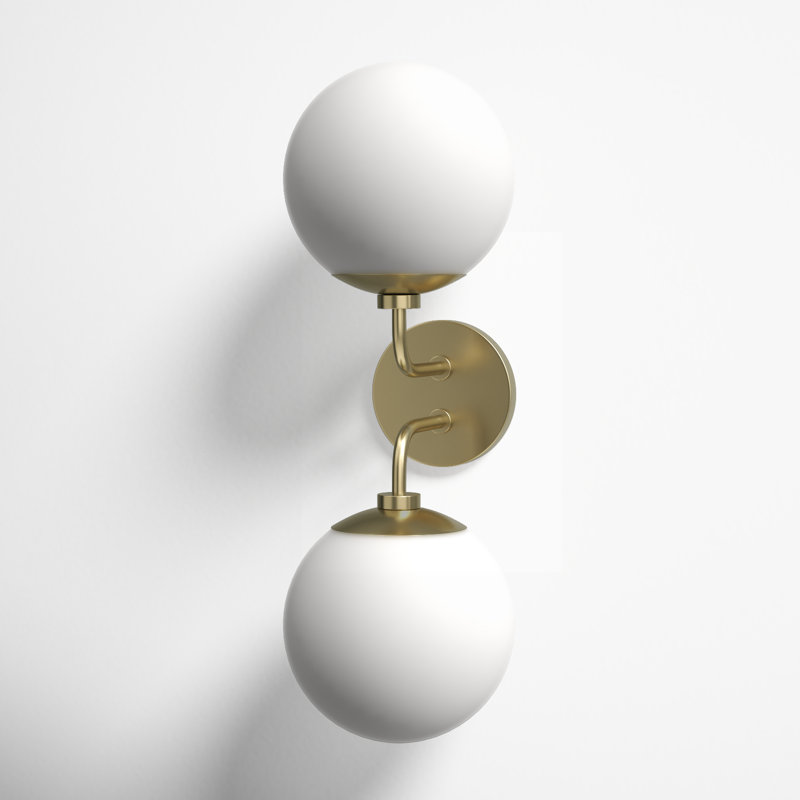 Luna Armed Sconce, Aged Brass