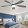52" Damecia 5-Blade Gold Modern Ceiling Fan with LED Light and Remote Control