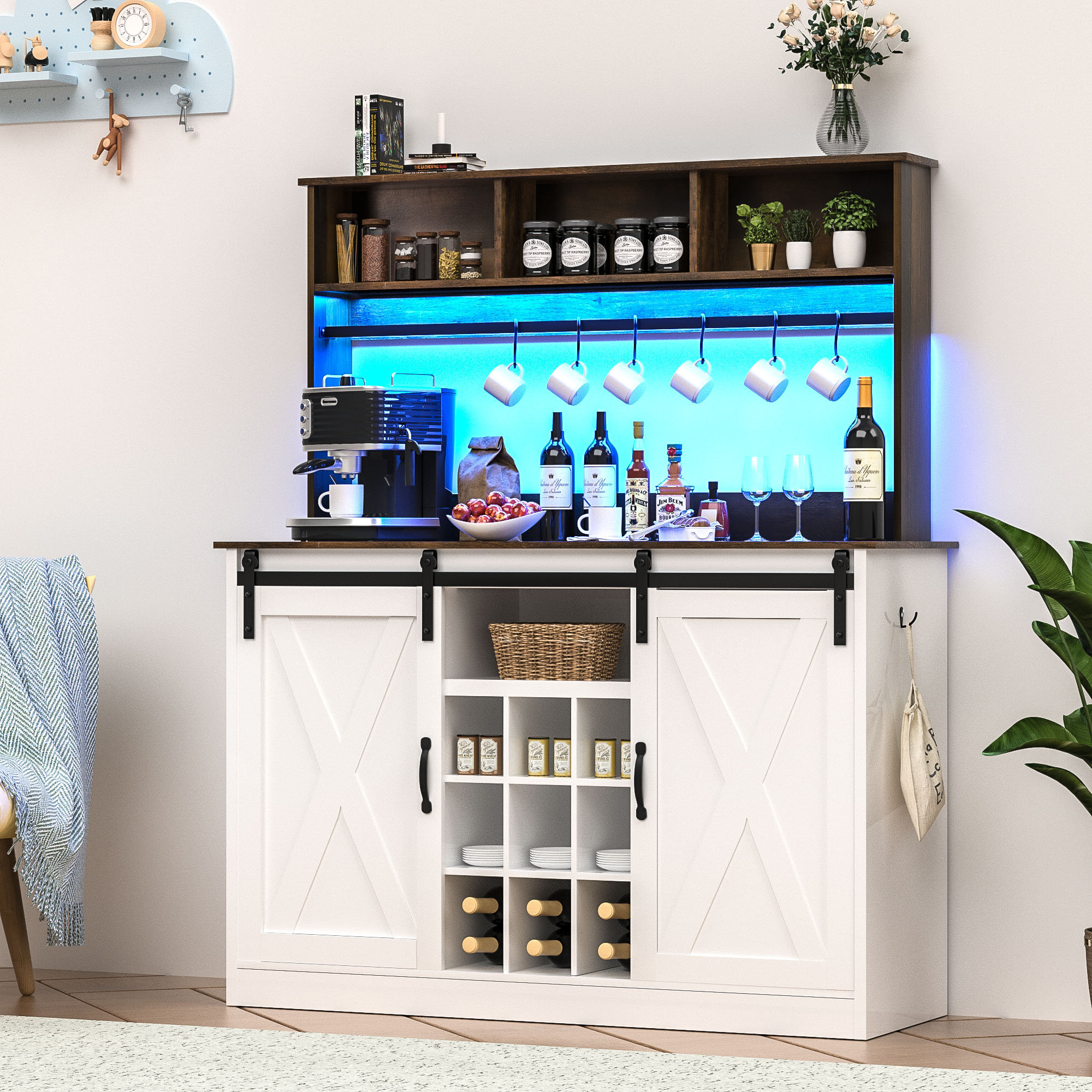  Home Bar Furniture - Glass / Home Bar Furniture / Game &  Recreation Room Furnitu: Home & Kitchen