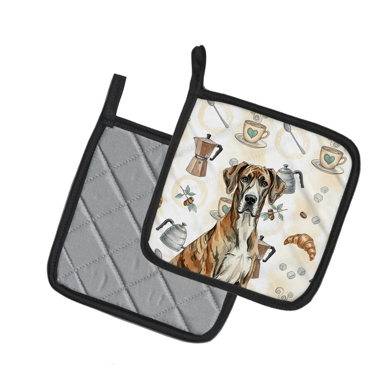 Paire de porte-casseroles Brindle Great Dane
