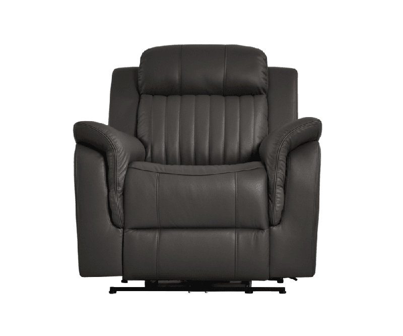 Cenaida Genuine Leather Electric Power Recliner Armchair, Grey