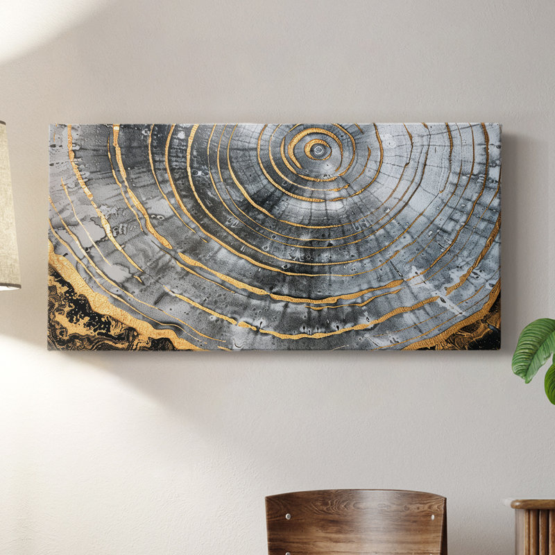 Abstract Series 2 #C-Gallery Wrapped Canvas, 16" H x 32" W