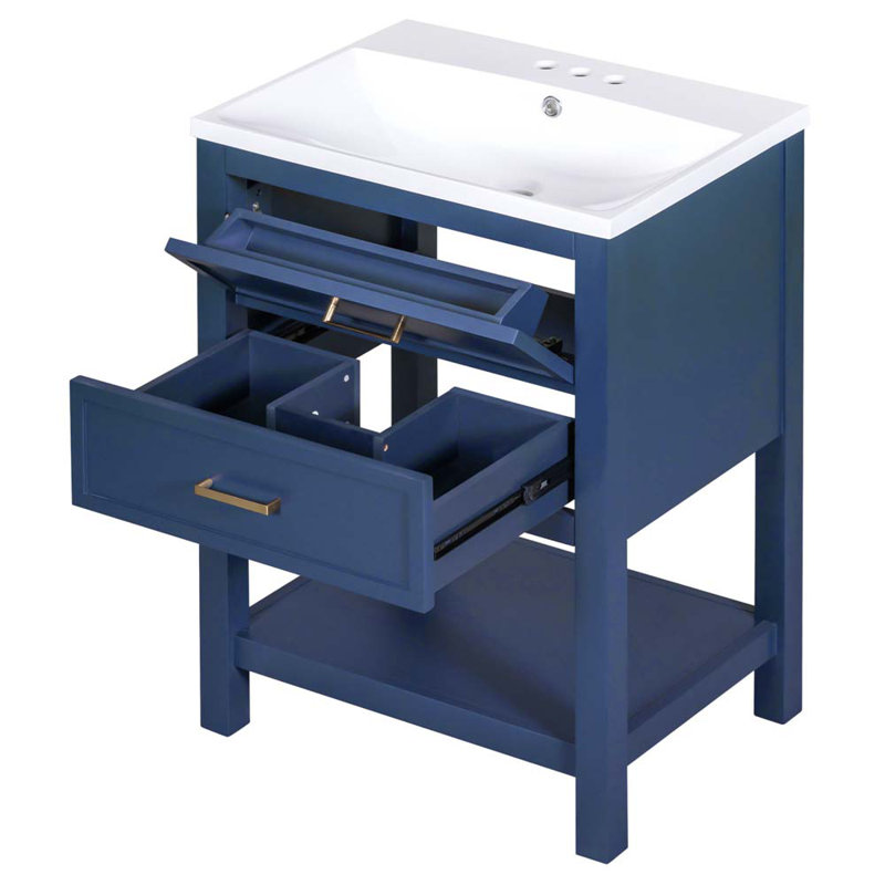 24'' Single Bathroom Vanity Base Only in Blue
