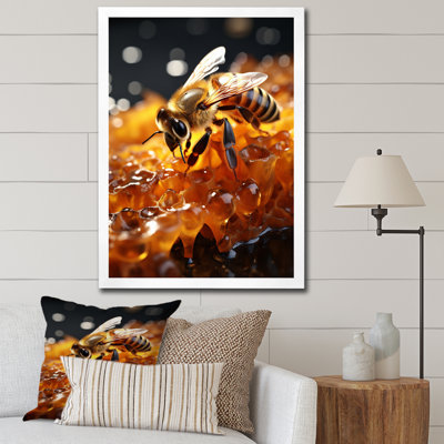 Abeille translucide scintillante - impressions sur toile animaux