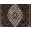 Tapis noué à la main en laine et soie de 175 KPSI Tebraz Mahi 4 pi x 6 pi 3 po noir riche 7BF4A349CC2042F3BF863C00C193C5A2