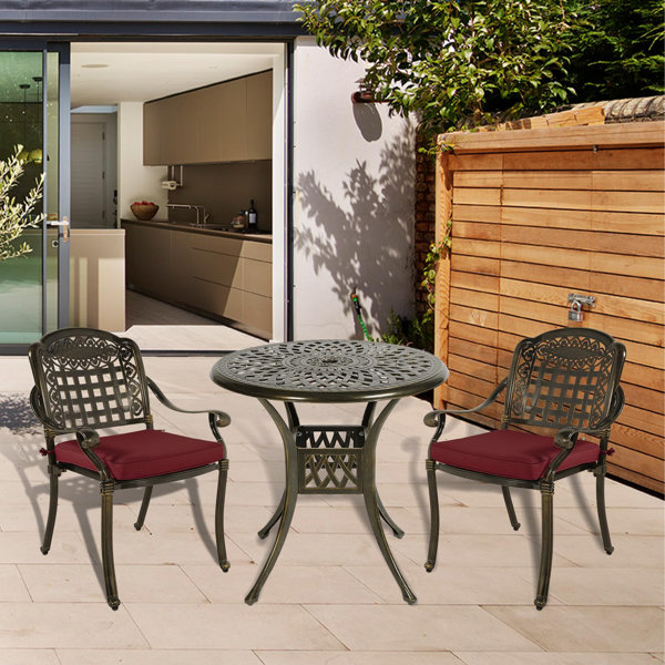 World Menagerie Welham 2 - Person Round Outdoor Dining Set with ...