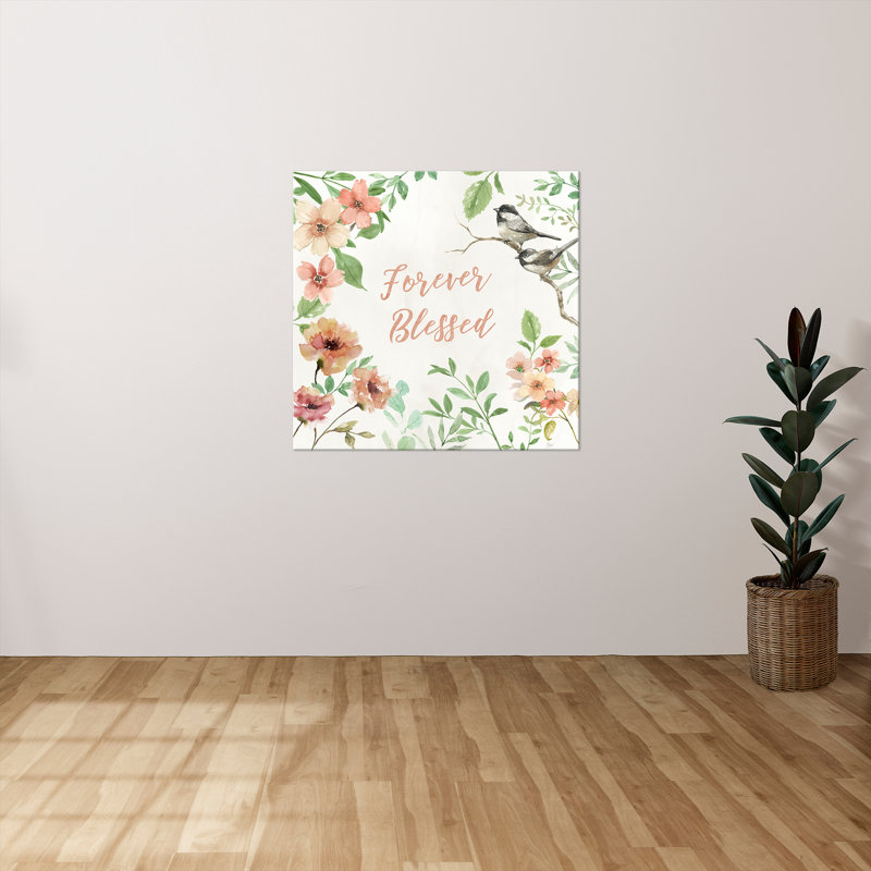 "Blush Garden II" par Nan, reproduction sur toile, H 18 po x l 18 po x P 1 po
