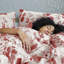 Premium Reversible Bedding Sets, Microfiber Seersucker, Floral Botanical Design, Cozy King Size For Year-round Comfort