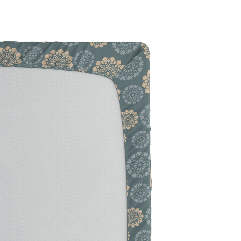 Microfiber Geometric Fitted Sheet, Full Fitted Sheet