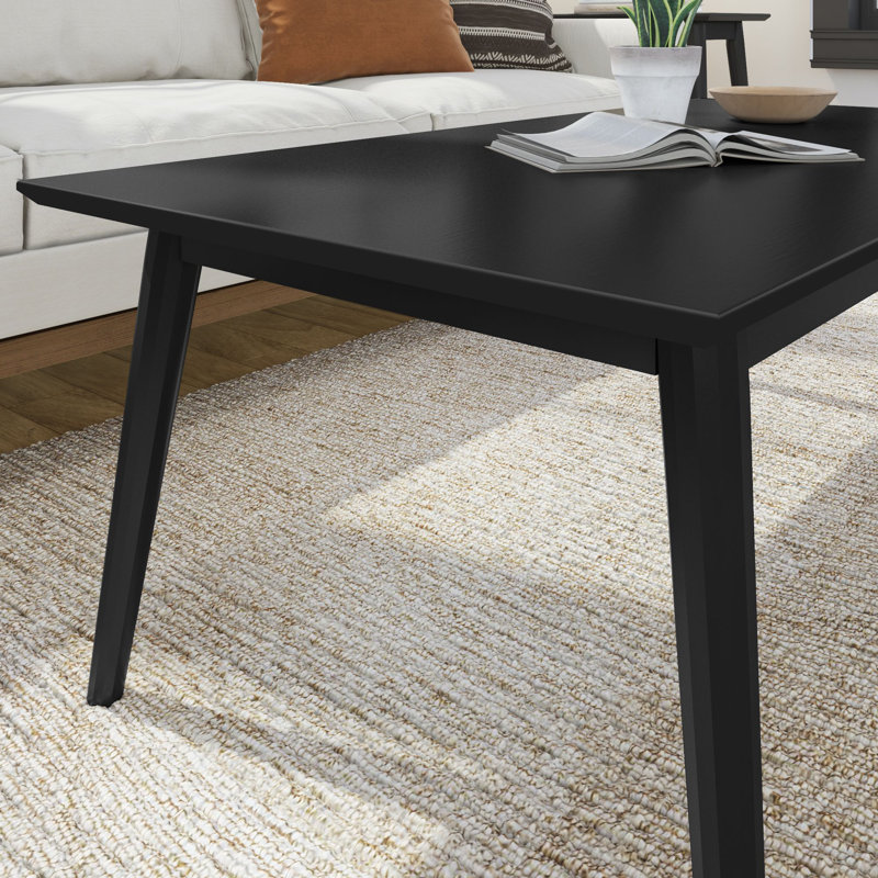  Table basse Leaford, Noir, H 17,75 po x L 48 po x l 24 po