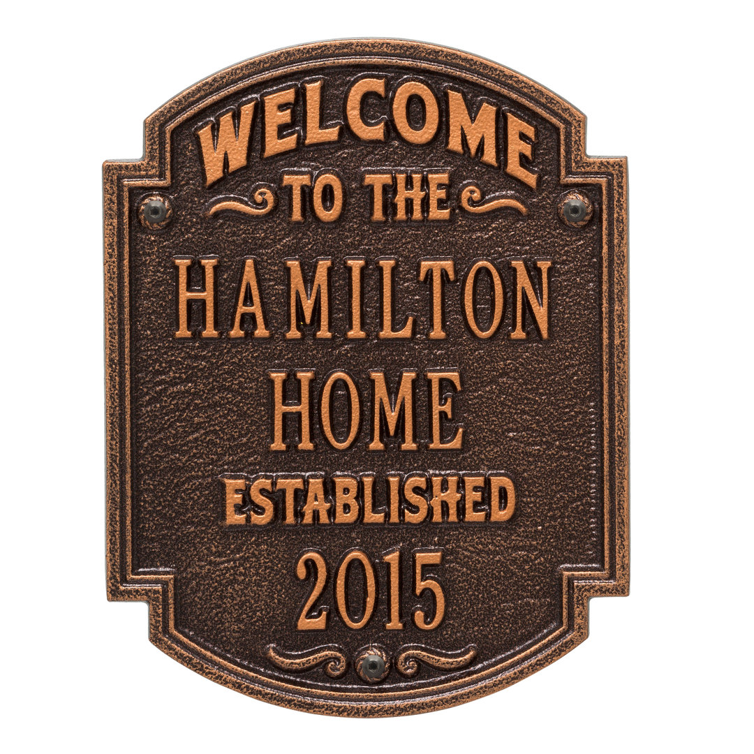 Heritage 3-Line Wall Address Plaque Whitehall Products