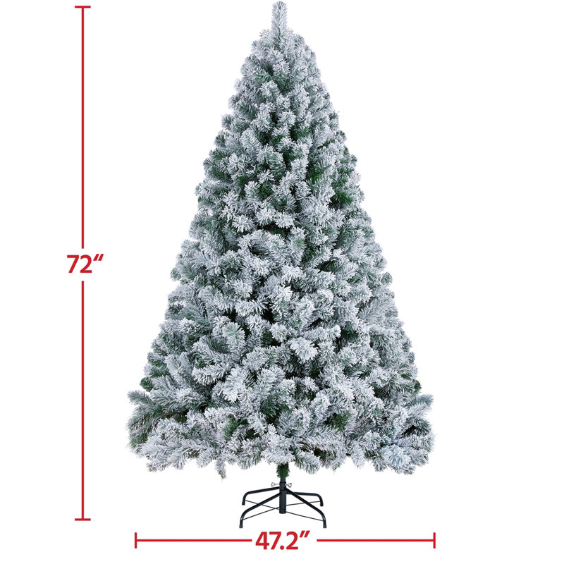 Flocked Artificial Christmas Tree, 6 Ft.