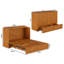 Commode et lit escamotable avec matelas 6 po, rangement et chargeur intégré Atiyah-1845478453-1845478448