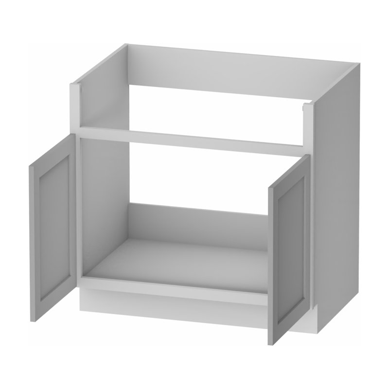 Armoire de base en évier de ferme en contreplaqué prêt à assembler Kindwood Eco l 36 x P 24 x H 34,5 po Kindwood, Gris