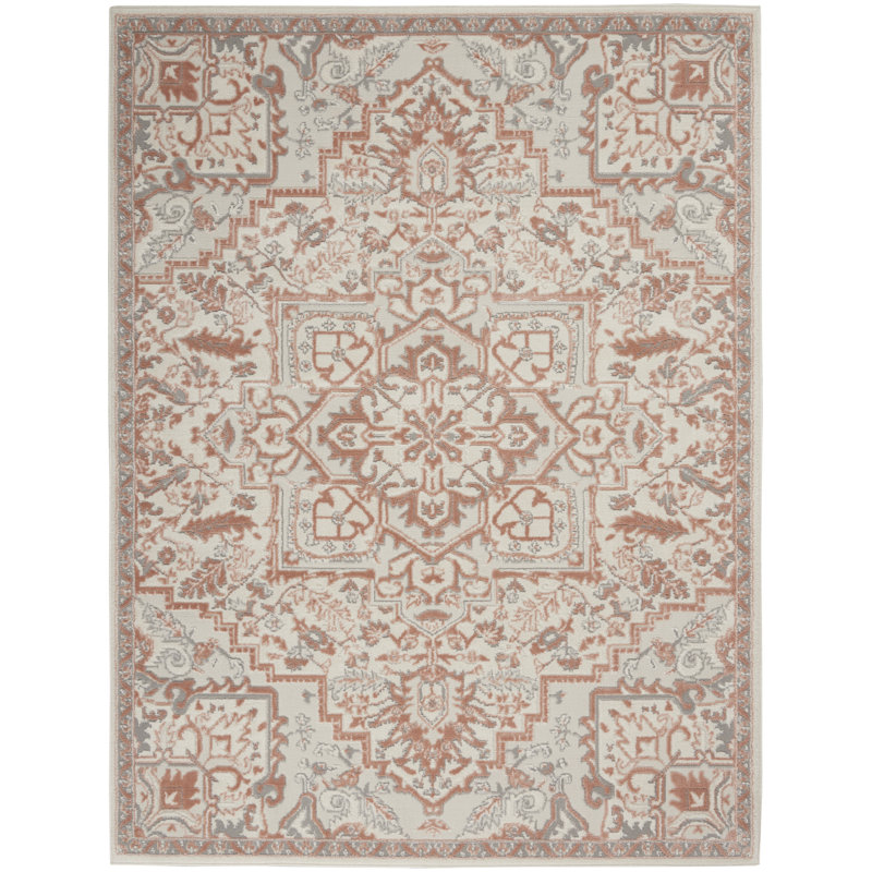 Tapis ivoire traditionnel Rheba, Rectangle 4 pi x 6 pi